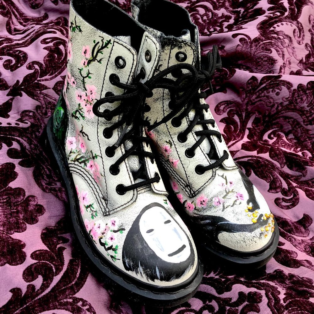 OOAK Dr Martens Spirited Away Miyasaki Handpainted